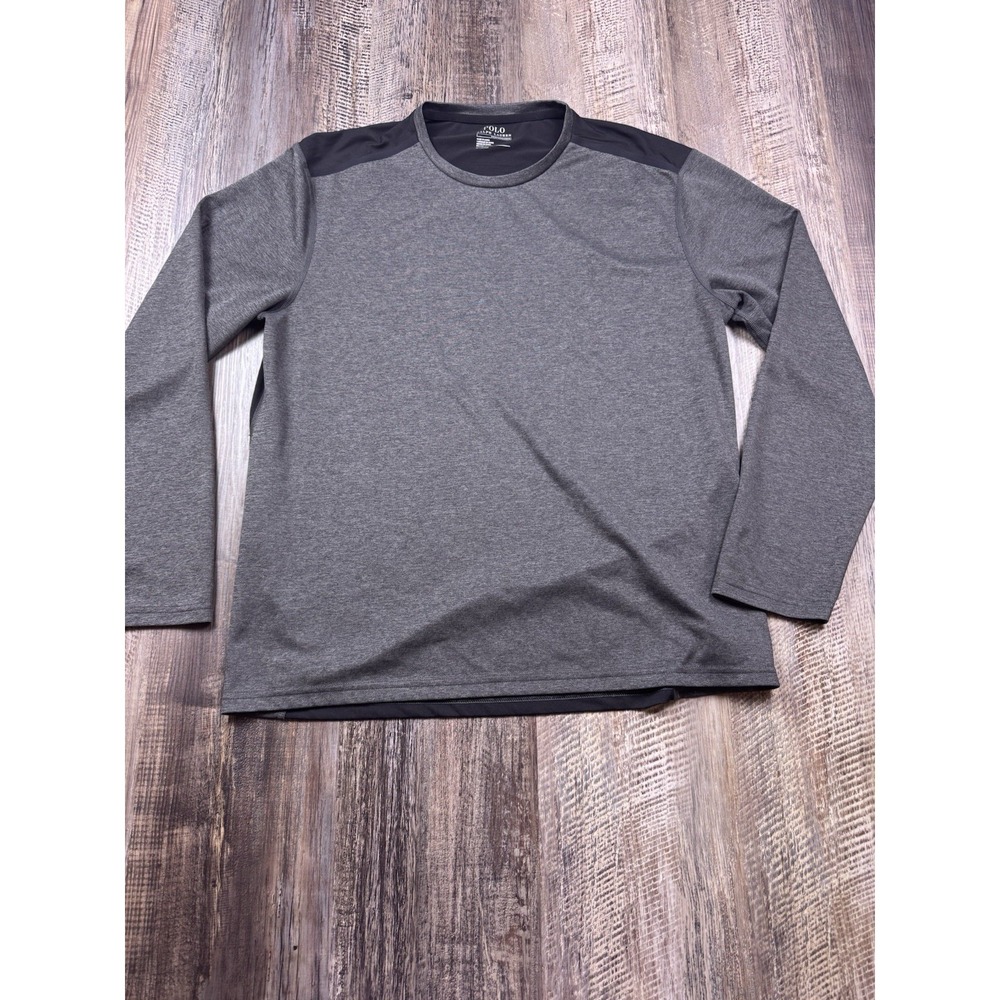 Polo Ralph Lauren Performance Shirt Mens Size‎ M Gray Long Sleeve Casual Outdoor